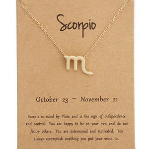 Elegant Scorpio Zodiac Sign Constellation Pendant Charm Necklace