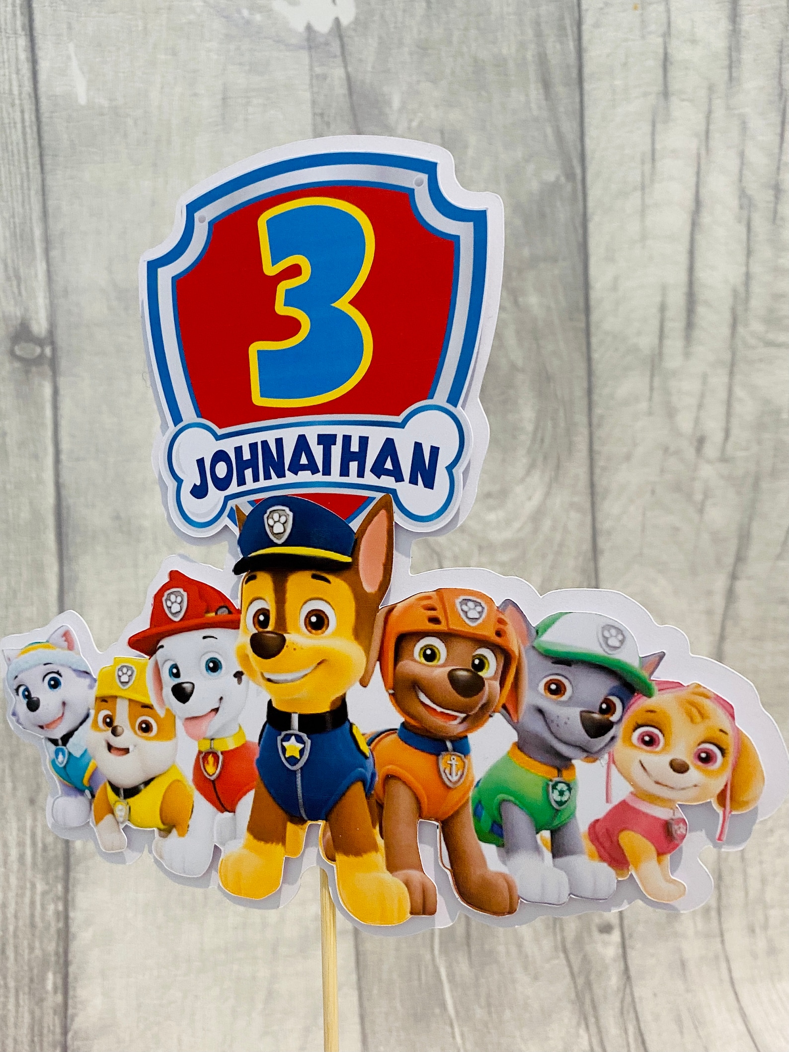 Paw Patrol Cake Topper Printable - Minimalist Blank Printable