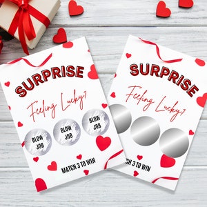 Birthday  Valentines Day Card for Her, for Him, for Girlfriend, for Boyfriend, Funny Day Gift Card, Scratch card adult funny rude