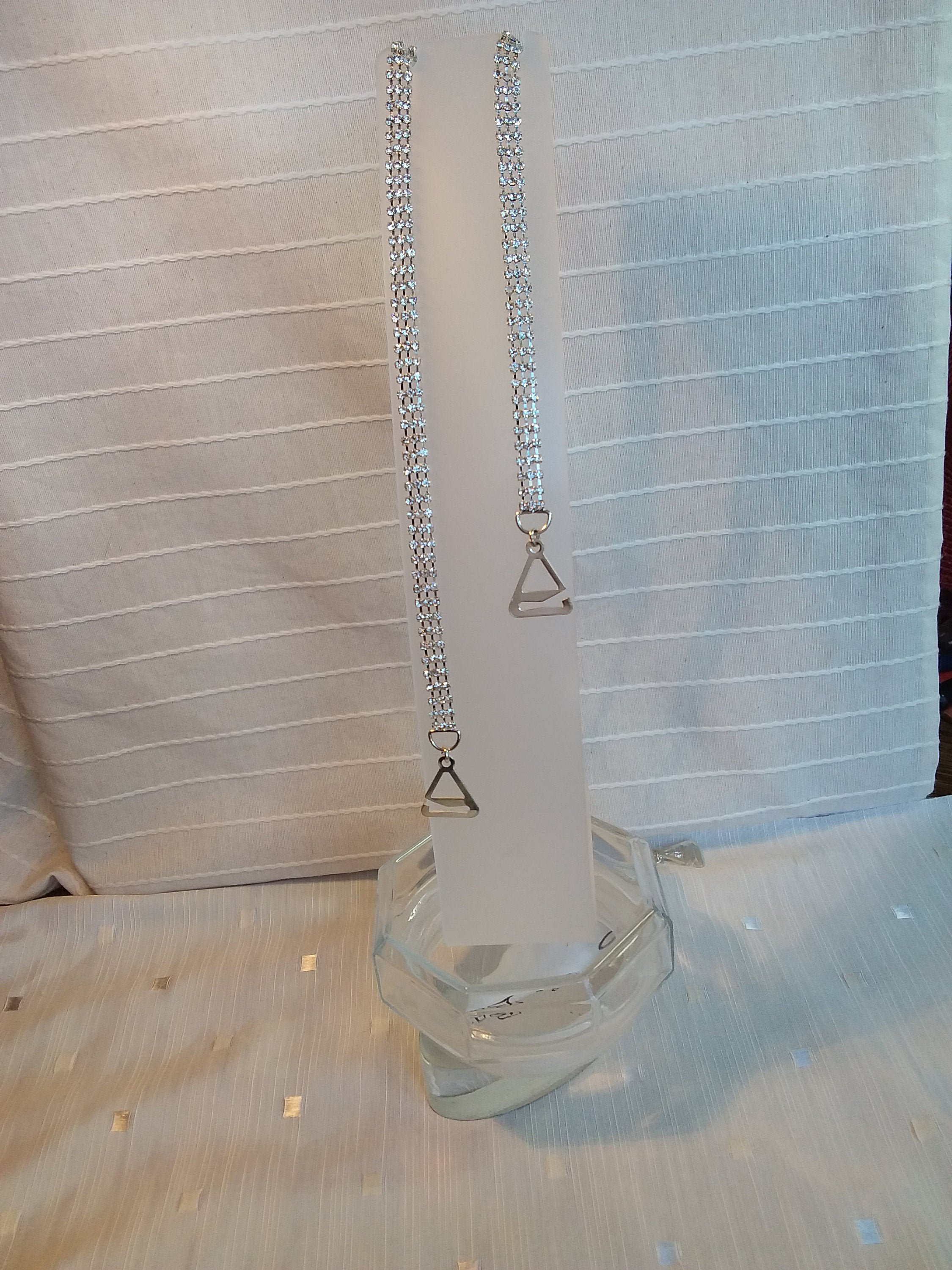 Rhinestone Crystal Diamante Bra Straps Double Row 20in Etsy UK