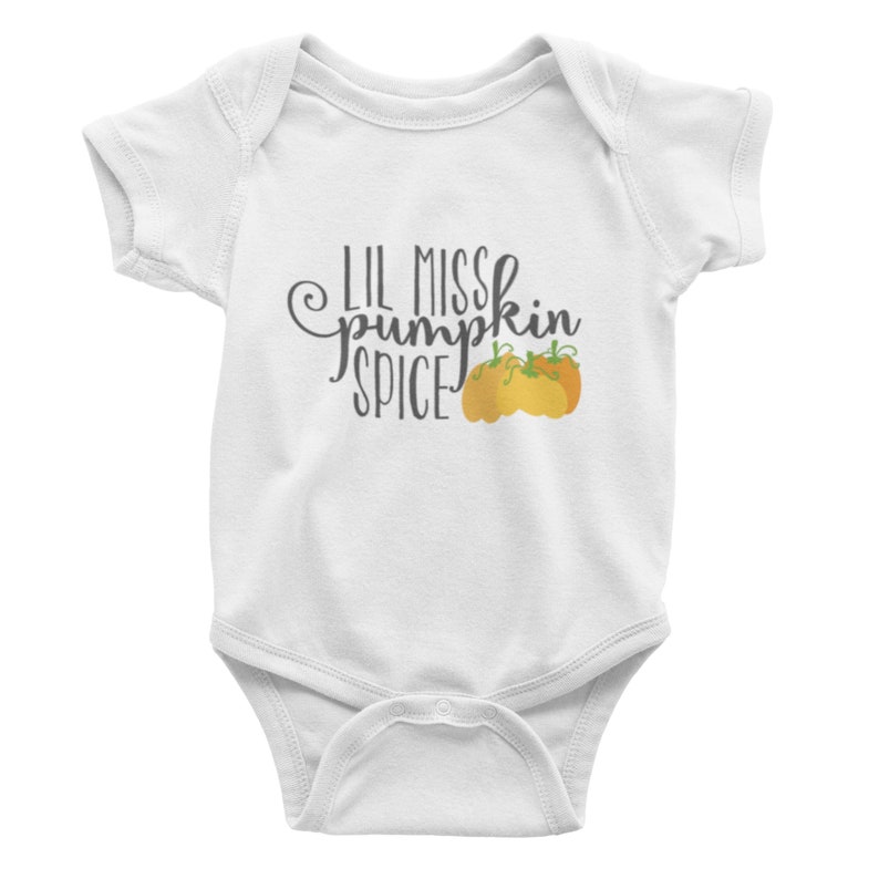 Lil Miss Pumpkin Spice Fall Baby BodysuitOnesie