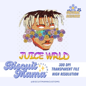 JuiceWRLD png Bunter Juice WRLD Tshirt Entwurf, Aufkleber-Design, Juice World 999 png, Juice Wrld-Fans, Juice WRLD Kopf