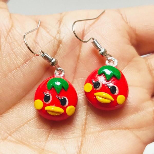 Boucles d'oreilles ketchup faites main personnalisables