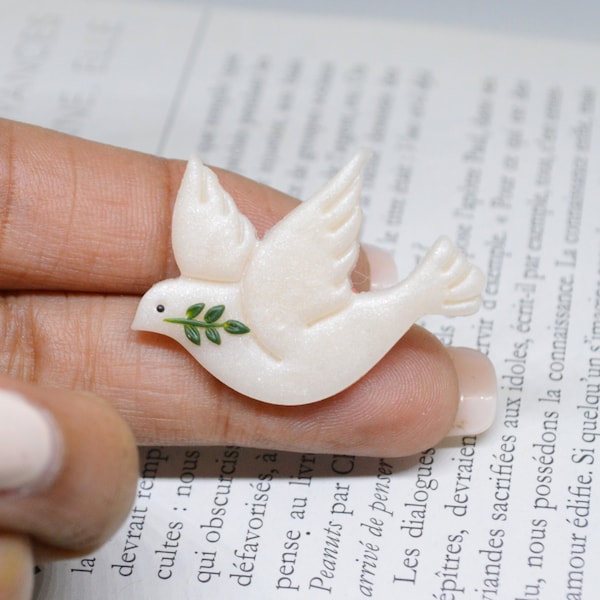 Dove Brooch/ Peace Symbol / Peace Brooch / Handmade Gift / Personalized Brooch / Peace Sign