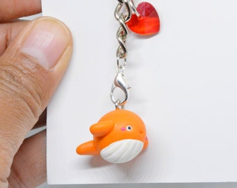 Whale keychain / Personalized keychain / handmade gift / kawaii keychain / Costume jewelry / personalized gift