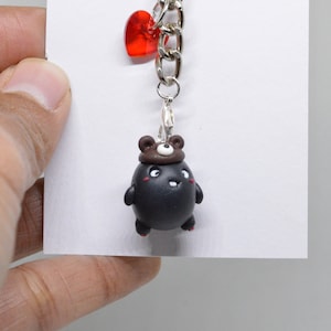 Key ring for geek / personalized gift / cute animal key ring / Costume jewelry / cute character to offer / Bear key ring