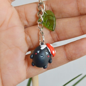 Cute mushroom keyring, personalized gift, cute animal keyring / Costume jewelry / cute geek gift to offer