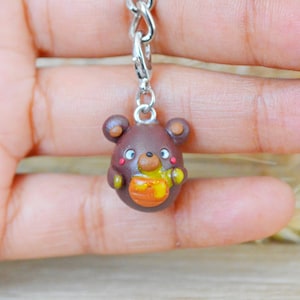 Bear key ring / cute animal key ring / kawaii animal jewel / bag jewel / ideal unisex gift / unique Christmas gift