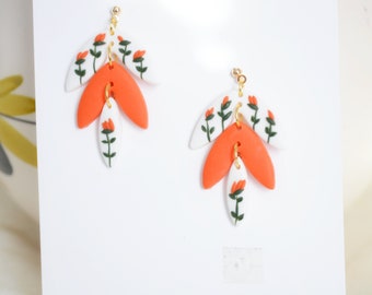 Bird of Paradise Earrings / Handmade Colorful Earrings