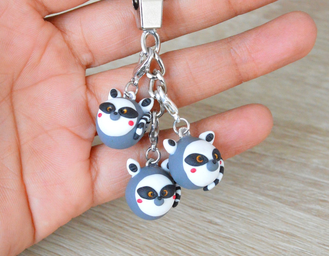 Onwomania Wooden Keyring Lemur Monkey Monkey Animal Zoo Madagascar