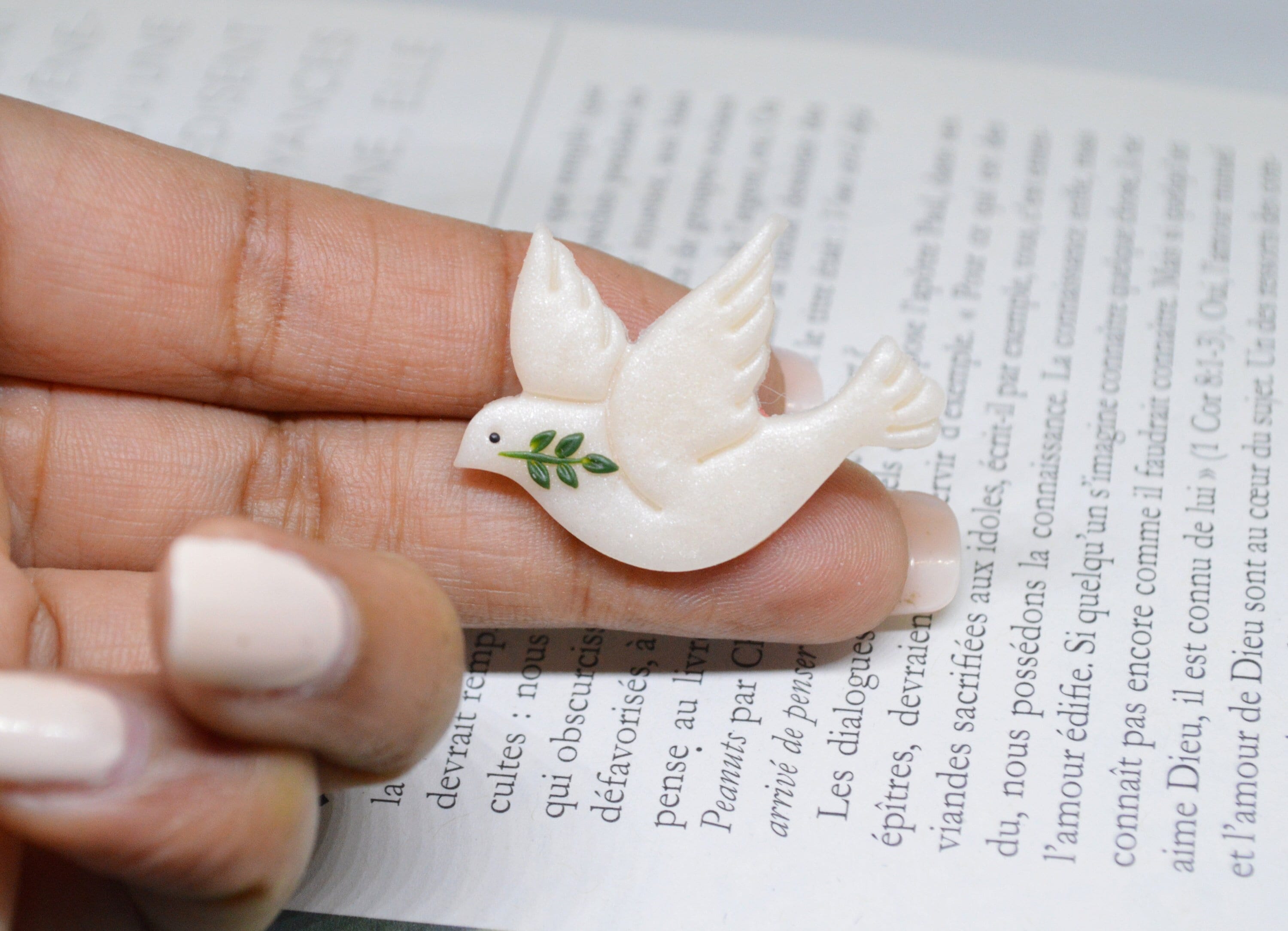 Vntage Dove Of Peace Brooch Mother Of Pearl Pn Chrstmas Chrstan 1 - Foto 7