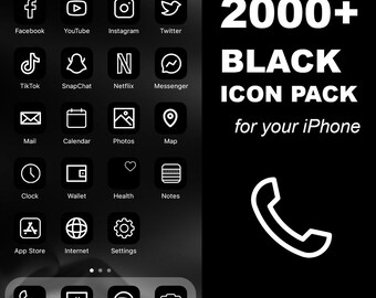 wallpapers Iphone Photos Icon Aesthetic Black ios 14 app icons aesthetic iphone