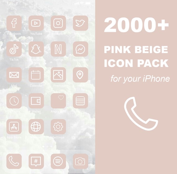 Light Pink Iphone Icons : Most ios devices come with a default picture.