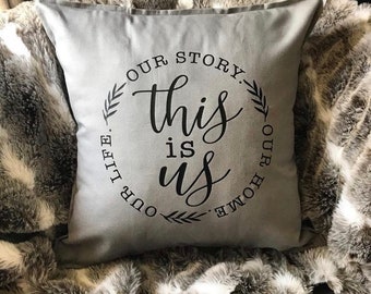 This Is Us Pillow, Throw Pillow, Home Decor, Pillow Cover