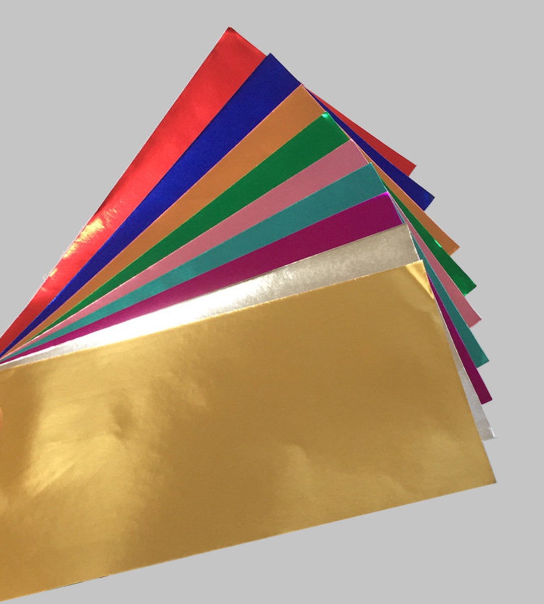 Multi Color Foil Paper 9 Colors 20 Sheets Approx 4 X Etsy