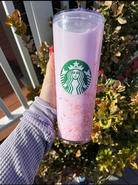 Miniature Starbucks Cup Strawberry Pink Drink/car Accessories/mask