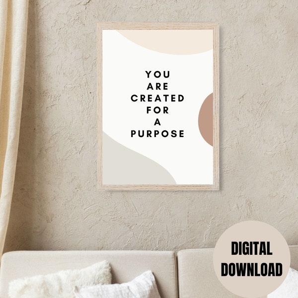 Created For A Purpose Affirmations I Faith Based For Women, Men, Children