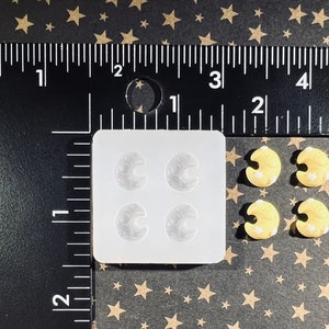 Mini Moon Cabochon silicone mold for UV resin- DIY stud earrings, DIY charms