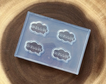 こんにちは！カボション半透明シリコン型（型のみ） - DIYカボション、キャブ、スクラップブックの装飾、DIYキーキャップ