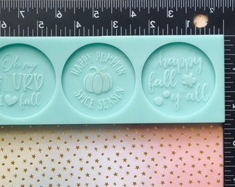 カボチャ型、樹脂用秋用シリコン型、DIYキーホルダー、DIYタグ - 2インチ