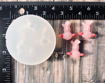 Axolotl cabochon translucent silicone mold - DIY key caps, cabochons - NOT for beginners