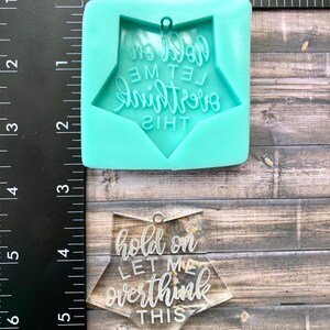 DIY keychain silicone mold- Overthinking funny Keychain- sarcastic keychain