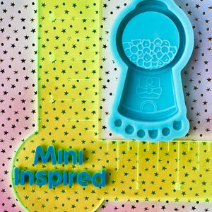 Kawaii Gum ball silicone shaker mold with shaker bits for epoxy resin - DIY keychain , DIY magnet, gifts