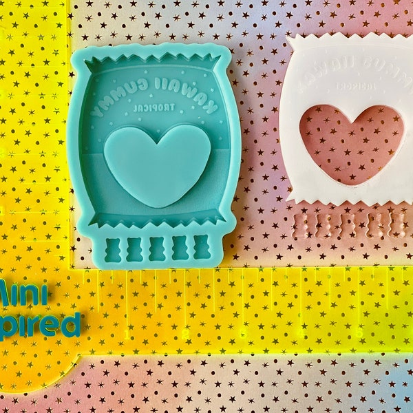 Big Kawaii Gummy silicone shaker mold for epoxy resin, DIY keychain, DIY magnet