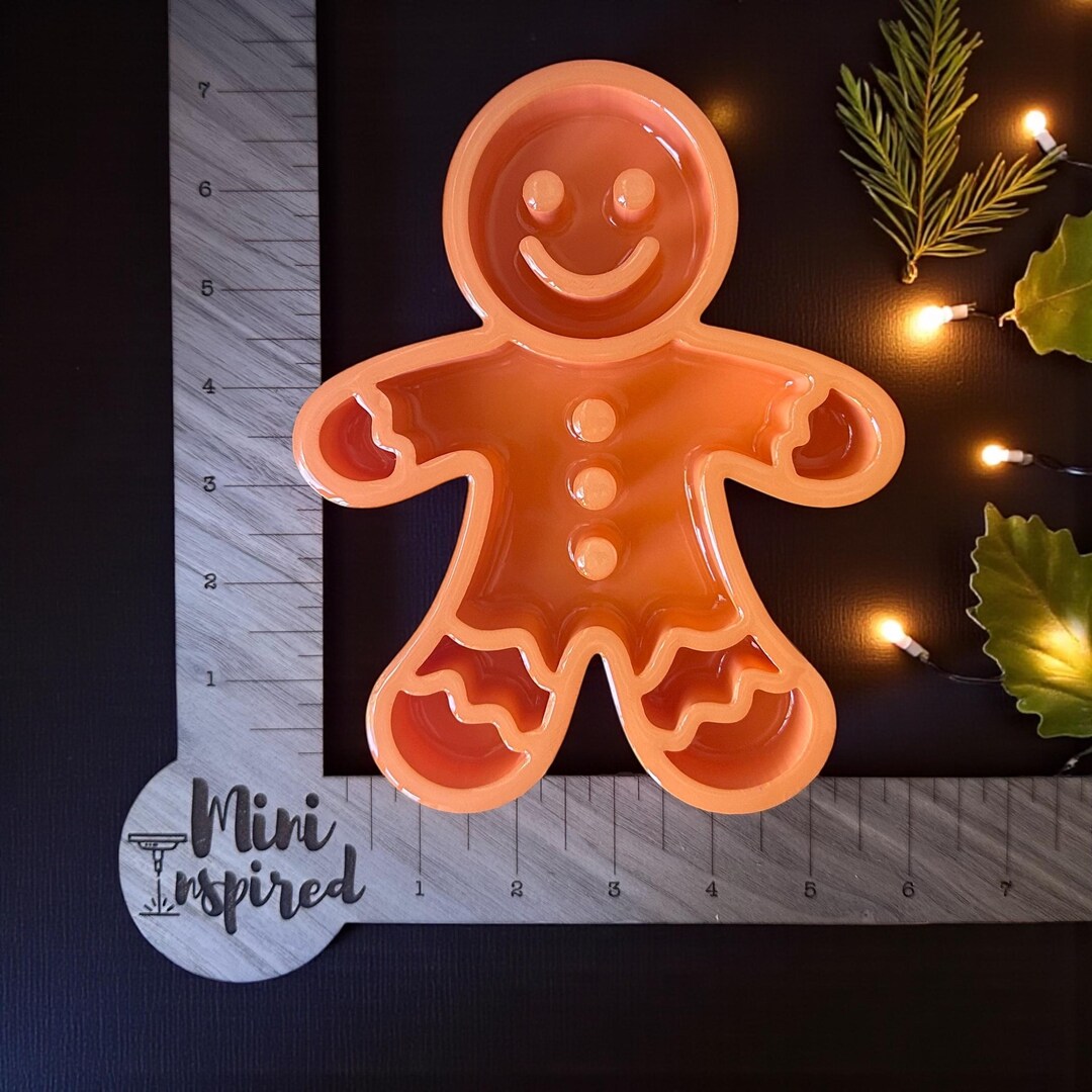 Gingerbread Man Shelf Mold Trinket Tray 7” X 5” Inch Mold | DIY ...
