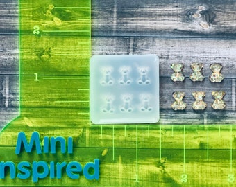 Teddy Bear earring silicone mold for uv resin/ epoxy resin