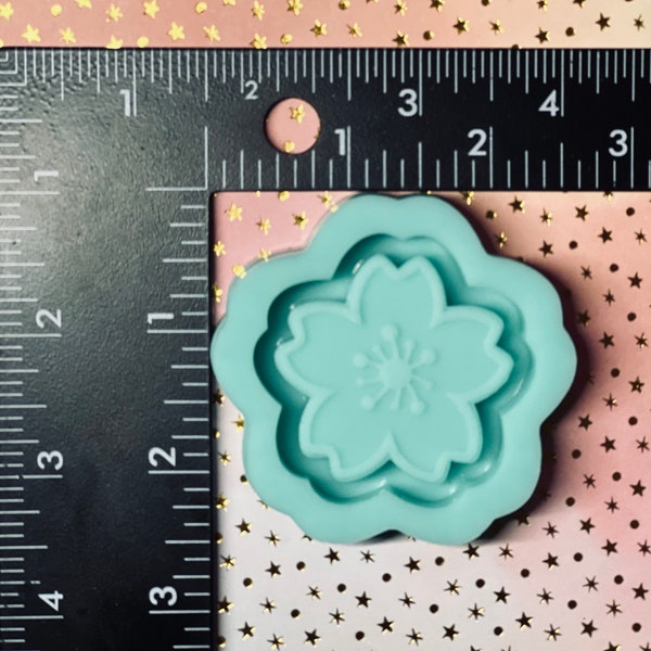 Sakura Cherry Blossom silicone shaker mold for epoxy resin, DIY gripper mold, Keychain, hair accessories, badge reel