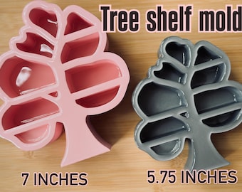 Tree Shelf Mold – 2 Sizes | DIY Resin Crystal Holder, Gemstone Energy Stone Shelf, Dorm Desk Decor, Halloween & Witchy Room Display