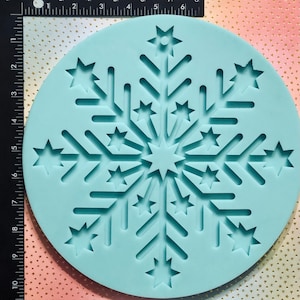 Giant snowflake silicone mold - 9.75 inches - DIY ornaments, diy Christmas decor
