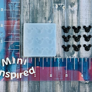 Orecchini a forma di topo piccoli Stampo in silicone traslucido UV per resina UV o epossidica