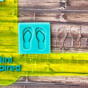 1,5 inch glanzende teenslipper oorbel siliconen mal voor epoxyhars - DIY-oorbellen
