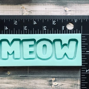 MEOW word shaker silicone mold  for epoxy resin- DIY keychain, DIY ornament, cat lovers