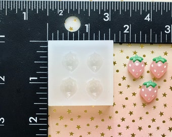 Strawberry Silicone mold for epoxy resin/ UV resin - diy charms, diy cabs, diy earrings