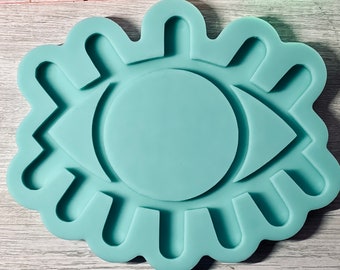 邪眼まつげモールドトレイ - 9インチ - DIYトレイ シリコンモールド レジン用