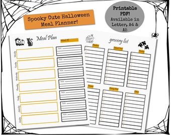 Weekly Meal Planner With Grocery List Printable - Etsy