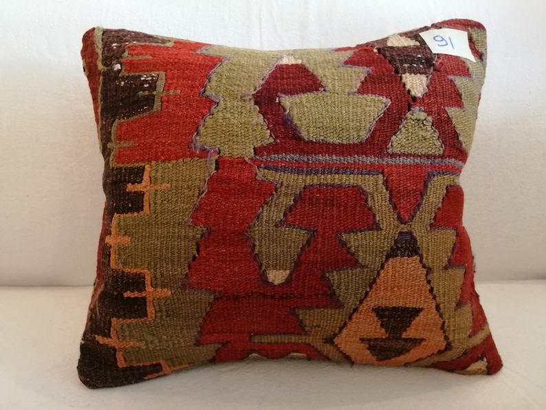 Pillow Cover Cushion Cover Ethnic Pillow Bohemian Pillow,Turkish Kilim Pillow DECORAT\u0130VE P\u0130LLOW 16x16 inch