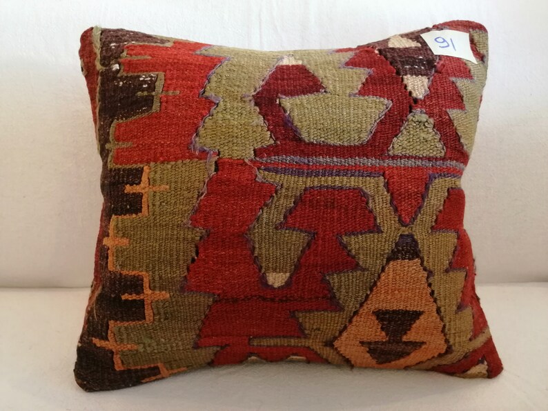 Pillow Cover Cushion Cover Ethnic Pillow Bohemian Pillow,Turkish Kilim Pillow DECORAT\u0130VE P\u0130LLOW 16x16 inch