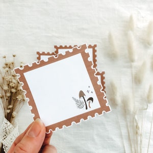 Sticker Set "Notepads Mushrooms" | Notizzettel Aufkleber, Notepad Sticker, Bullet Journal Stickers, Scrapbook Stickers,Aesthetic Cottagecore