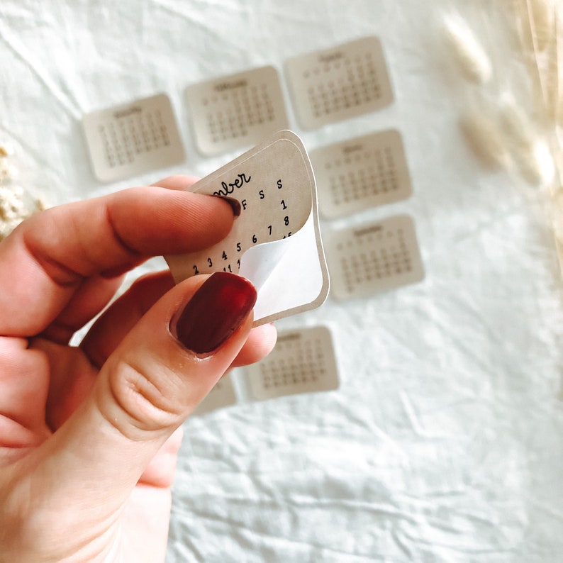 2024 Mini Calendar Sticker Set Journal Stickers Bullet Etsy