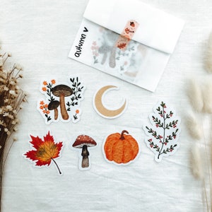 Pacchetto di adesivi fustellati "Autunno" | Adesivi estetici, Bullet Journal, Planner Stickers, Scrapbook, Junk Journal, Diario di viaggio, Autunno