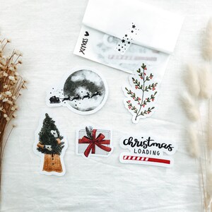 Pacchetto adesivi fustellati "Natale" | Adesivi estetici, diario proiettile, adesivi pianificatore, album di ritagli, diario spazzatura, diario di viaggio, Natale