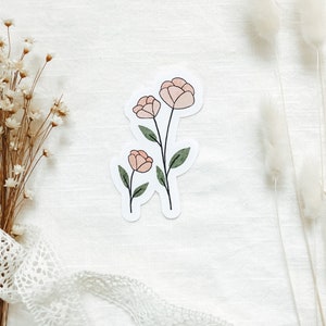 Pegatina troquelada "flor de acuarela" | Pegatinas estéticas, Bullet Journal, pegatinas para planificador, álbum de recortes, diario basura, diario de viaje, troquelado