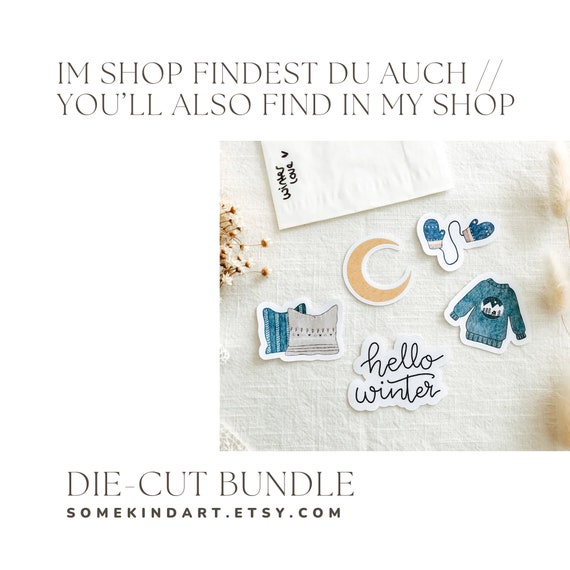 Let It Snow Sticker Set – 2 Bögen, Winter-Design, Für Journal, Scrapbooking & Dekoration