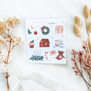 Hoja de pegatinas "Felices vacaciones" | Estética, Hojas de pegatinas mate, Pegatinas de libro de visitas, Pegatinas lindas, Conjunto de pegatinas de planificador, Pegatinas de diario