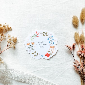Adesivo fustellato "Ghirlanda di fiori a guazzo" | Adesivi estetici, Bullet Journal, Adesivi per planner, Album di ritagli, Diario di viaggio spazzatura, Primavera, Estate