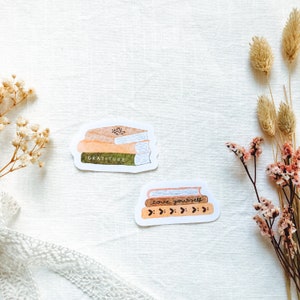 Set uitgestanste stickers "Twee stapels boeken" | Esthetische stickers, Bullet Journal, Plannerstickers, Plakboek, Junk Journal, Reisdagboek